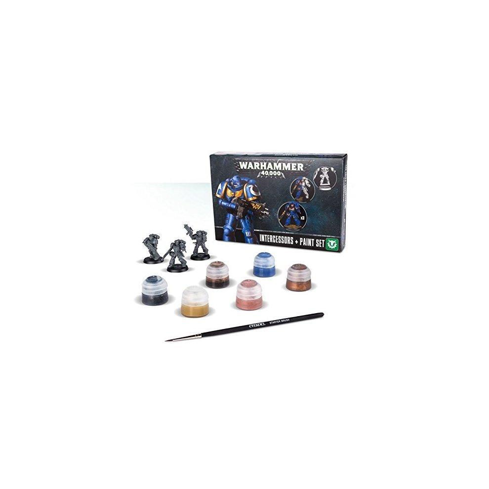 Warhammer 40K Miniatures - Intercessors & Paint Set 